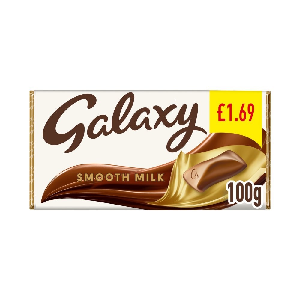 Galaxy Smooth Milk Chocolate Bars – Full Case of 24 x 100g – Creamy Treats Bulk1