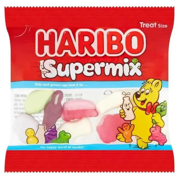 Box of 100 Haribo Supermix 16g Mini Treat Bags | Party Bag Sweets1