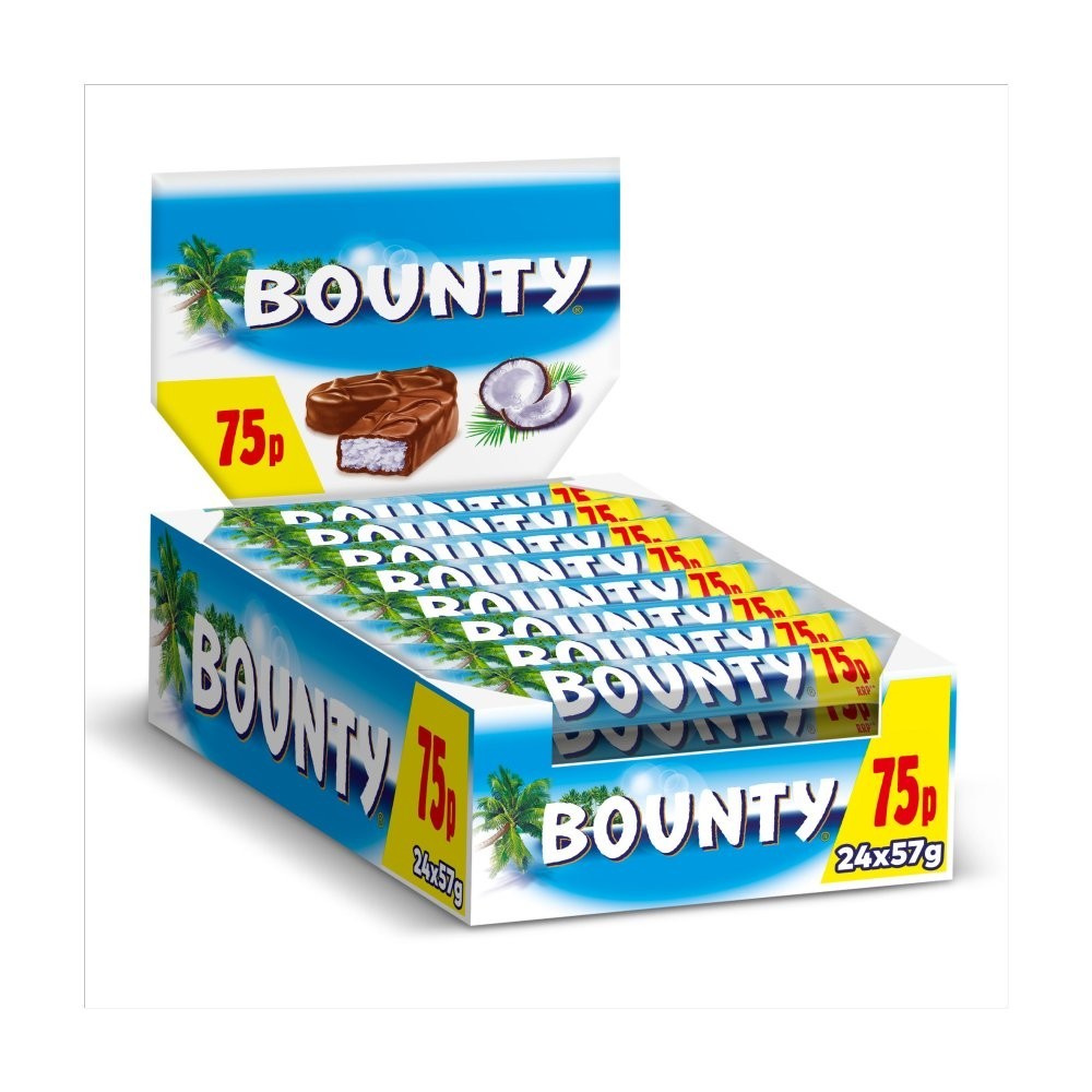 Full Box Bounty Milk Chocolate 24 X 57g Bar Tracked Delivery Only £18.992
