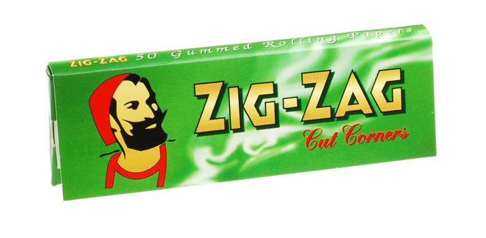 Full Box of 100 Booklets Zig Zag Tobacco Rolling Papers Green Cut Corner £13.751