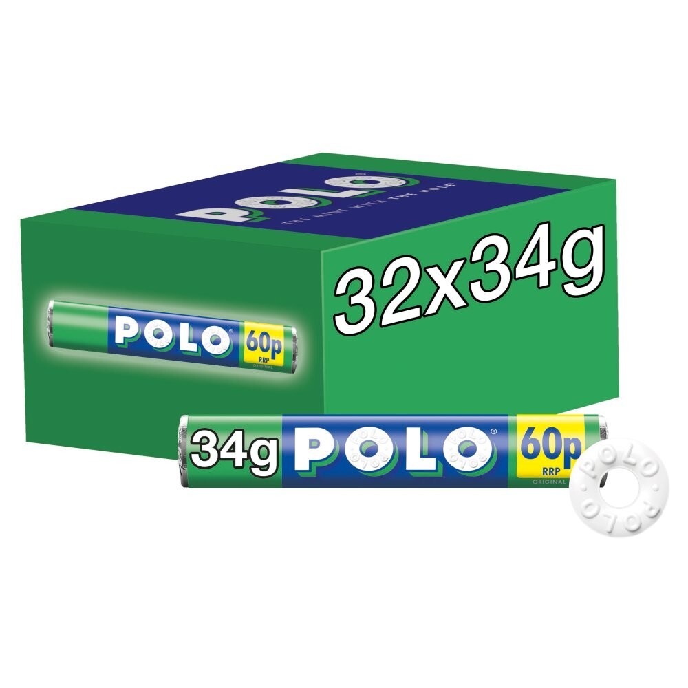 POLO ORIGINAL MINTS.BOX OF 32×34g. ONLY £18.992