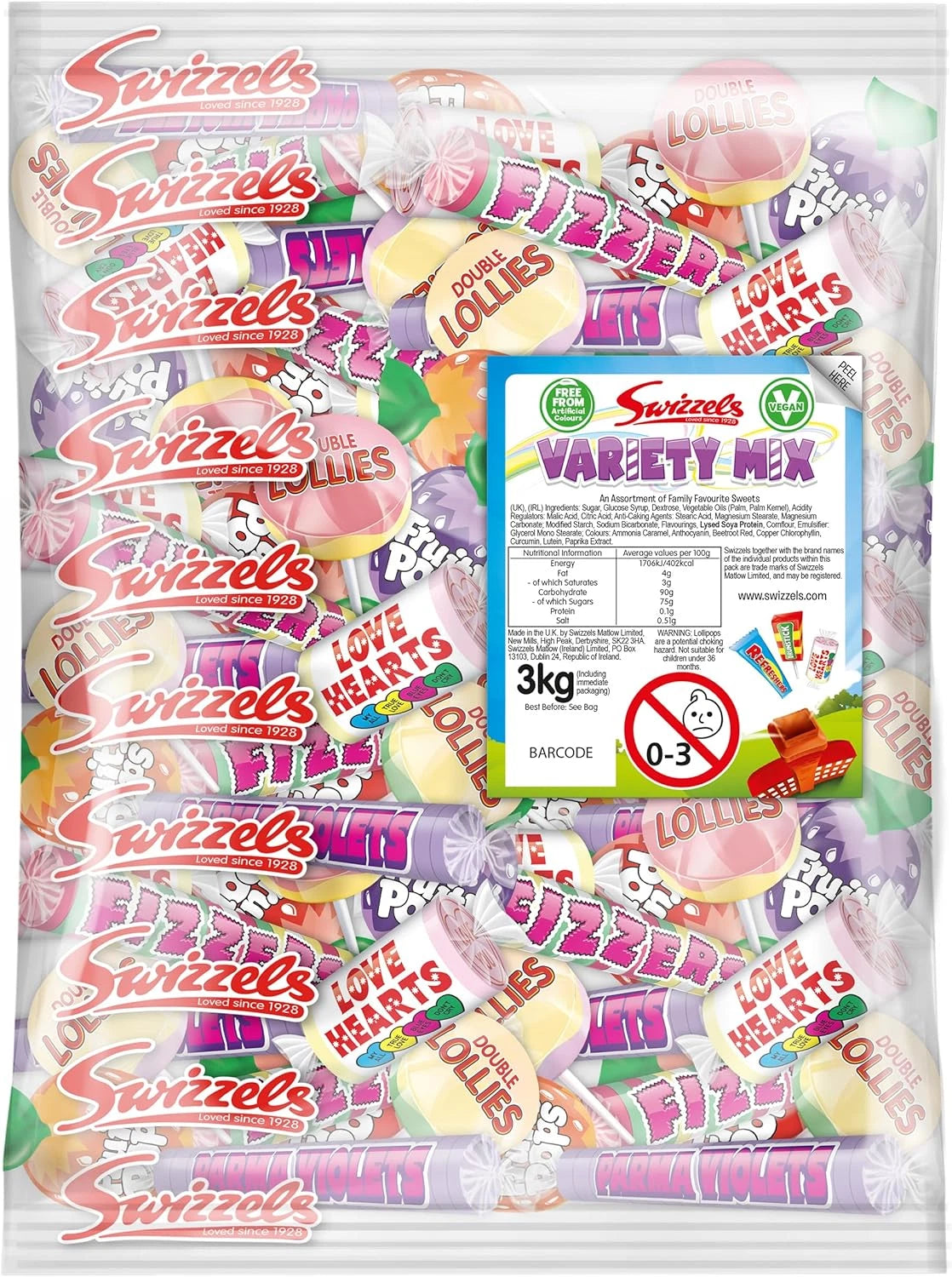 3kg Bulk Bag of Swizzels Variety Mix - Kids Sweets - Retro Sweets