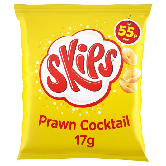 30 x KP Skips Crisps Prawn Cocktail 55p PMP – Full Box – Light Melting Snacks0