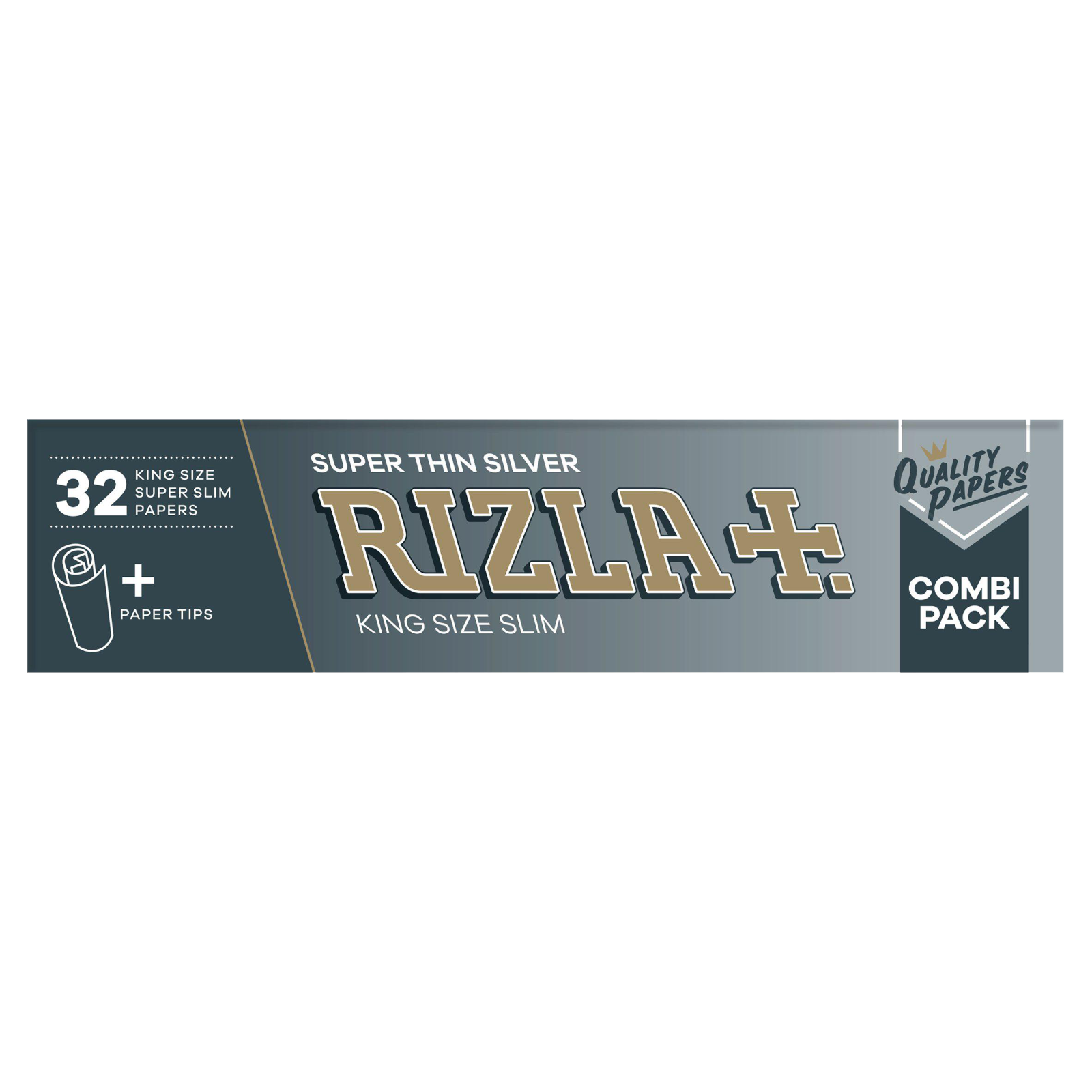 24 Booklets Rizla Silver Combi Pack King Size Rolling Smoking Papers and Tips1