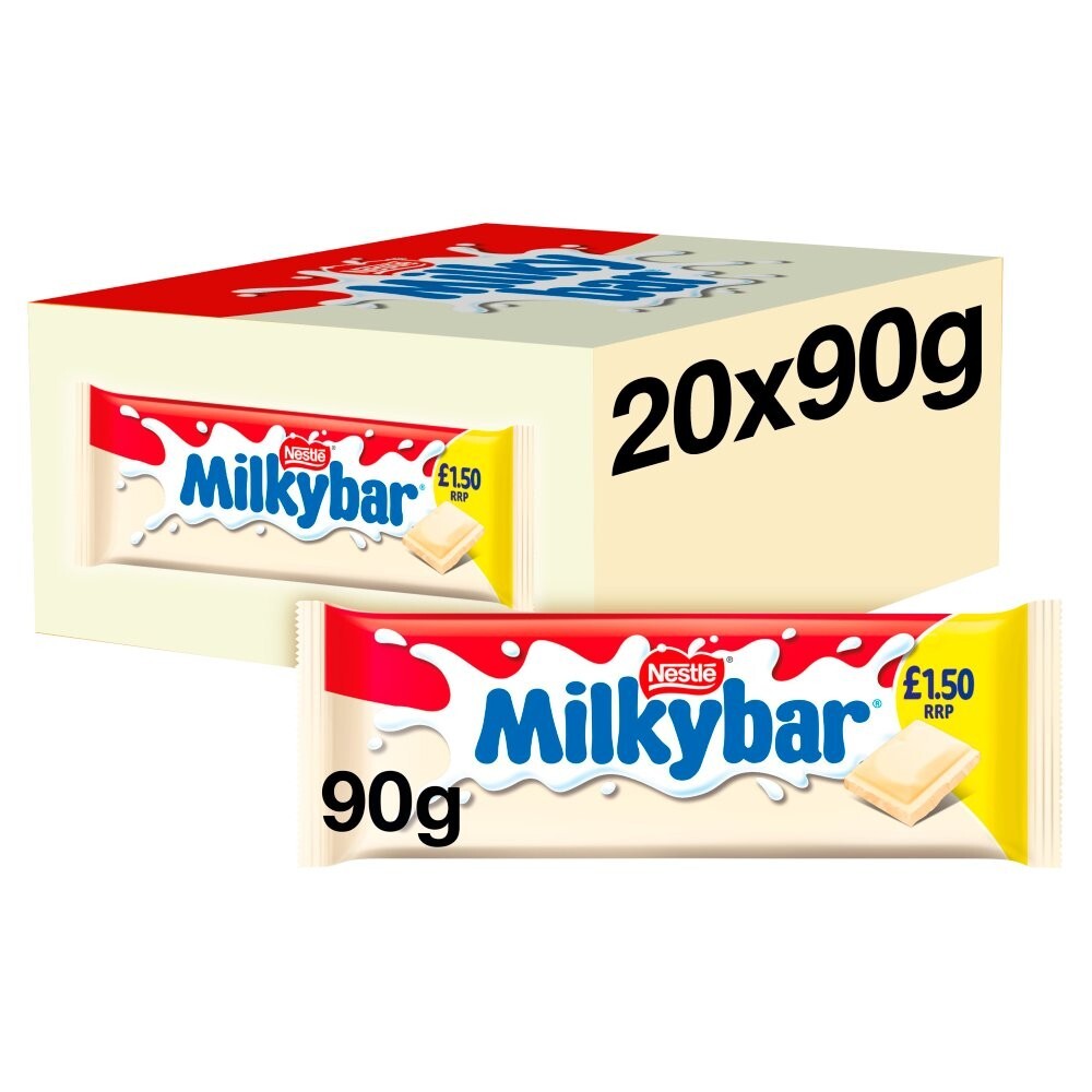 Box of 20 Milkybar White Chocolate Sharing Bars 90g | Nestlé Creamy0