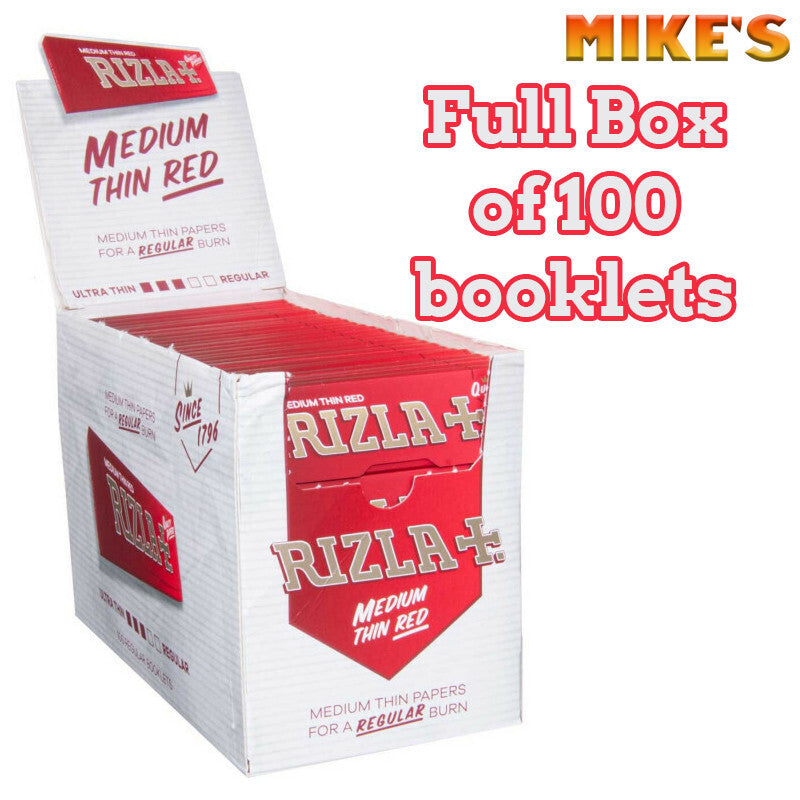 Rizla Red Rolling Paper Cigarette Papers 100 Booklets Box OFFER ONLY £20.250