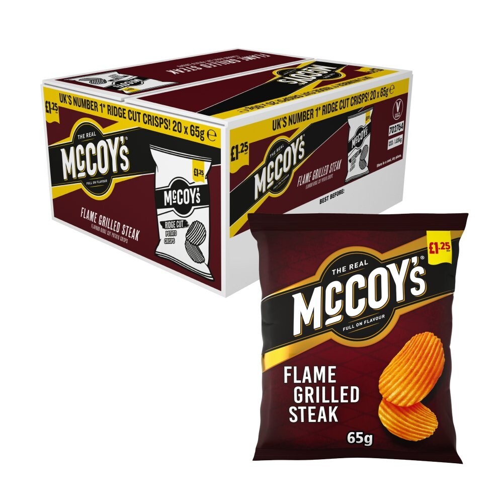 McCoys Flame Grilled Steak Flavour Crisps Large Sharing Bags x20  £22.99 REDUCED0