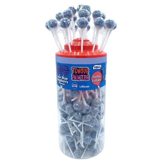 Vidal Sweet Lolly Pops Blue Rasperry Tongue Painter Flavours X 150 Pcs0