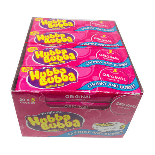 Pack of 20 Hubba Bubba Original Bubble Gum 5-Piece | Wrigley’s Classic Gum0