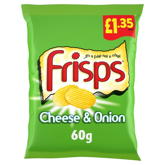 Box of 16 Bags 60g Frisps Cheese and Onion Flavour Snacks Crisps SPECIAL OFFER0