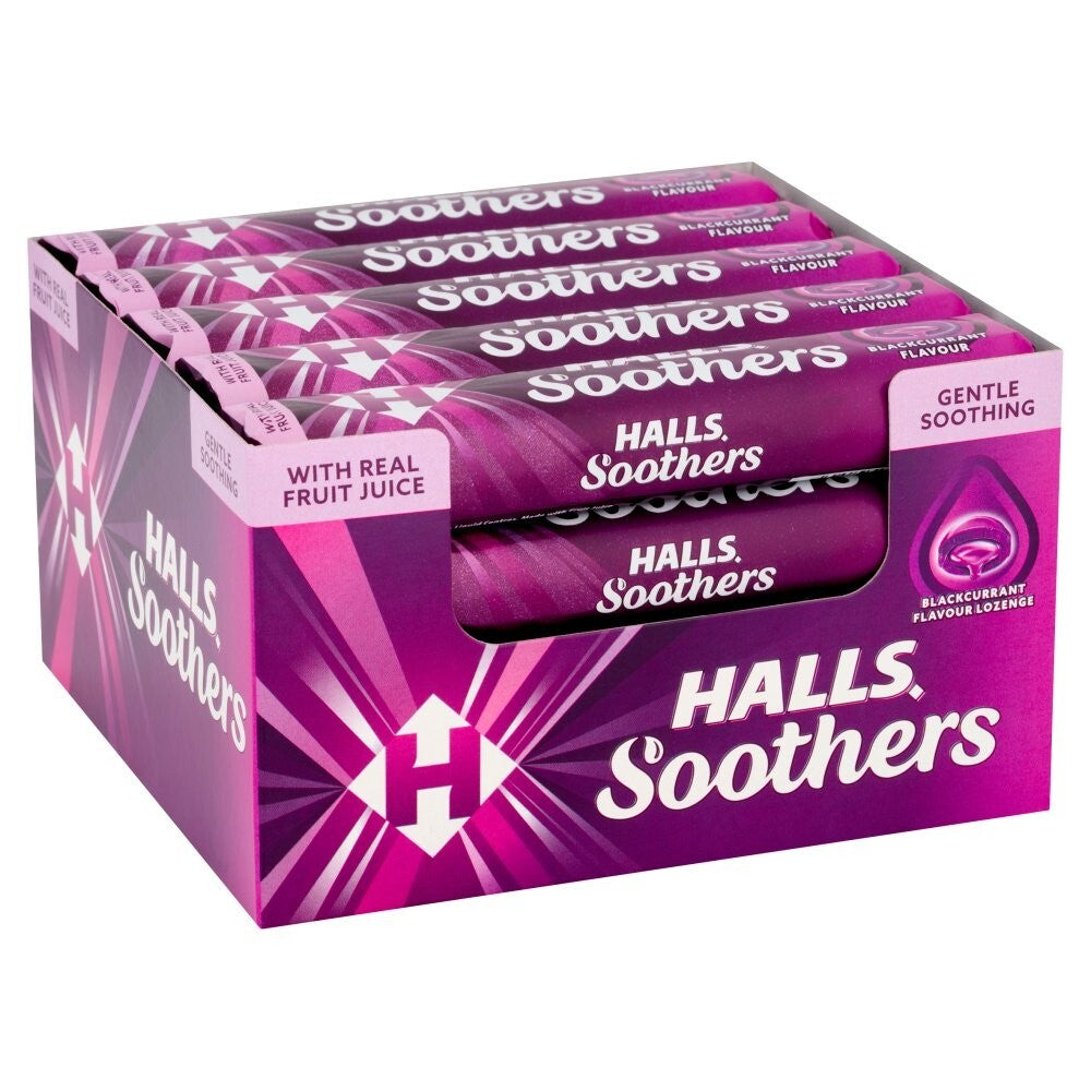 Halls Soothers Blackcurrant Flavour 20 x 45g each FREE TRACKED POSTAGE2