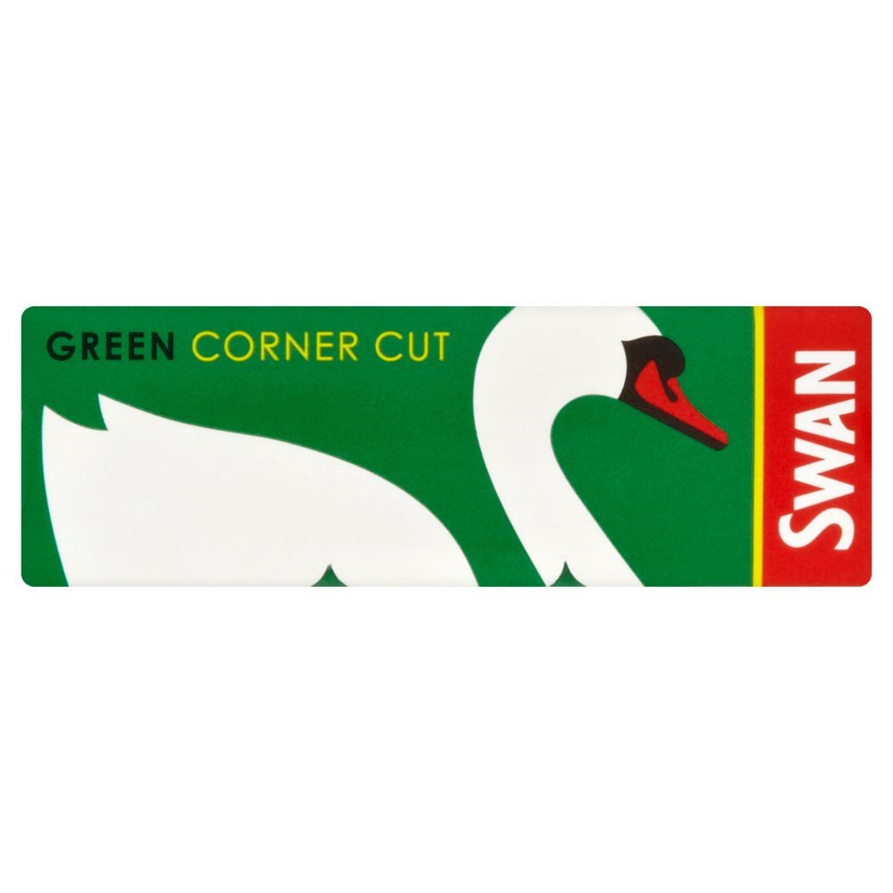 Half Box of 50  Booklets of Swan Green Corner Cut Cigarette Rolling Papers1