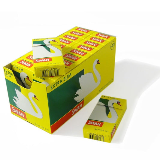 Swan Extra Slim Cigarette Filter Tips Full Box of 20 packs Free P&P only £13.990
