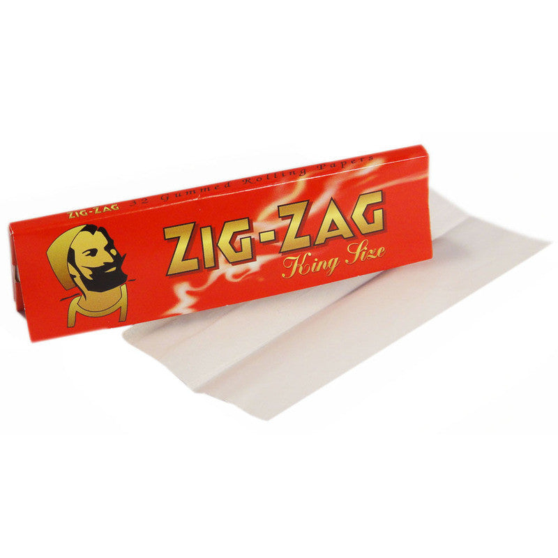 Full Box of 50 Booklets Zig Zag Kingsize Red Rolling Cigarette Papers Free P&P1