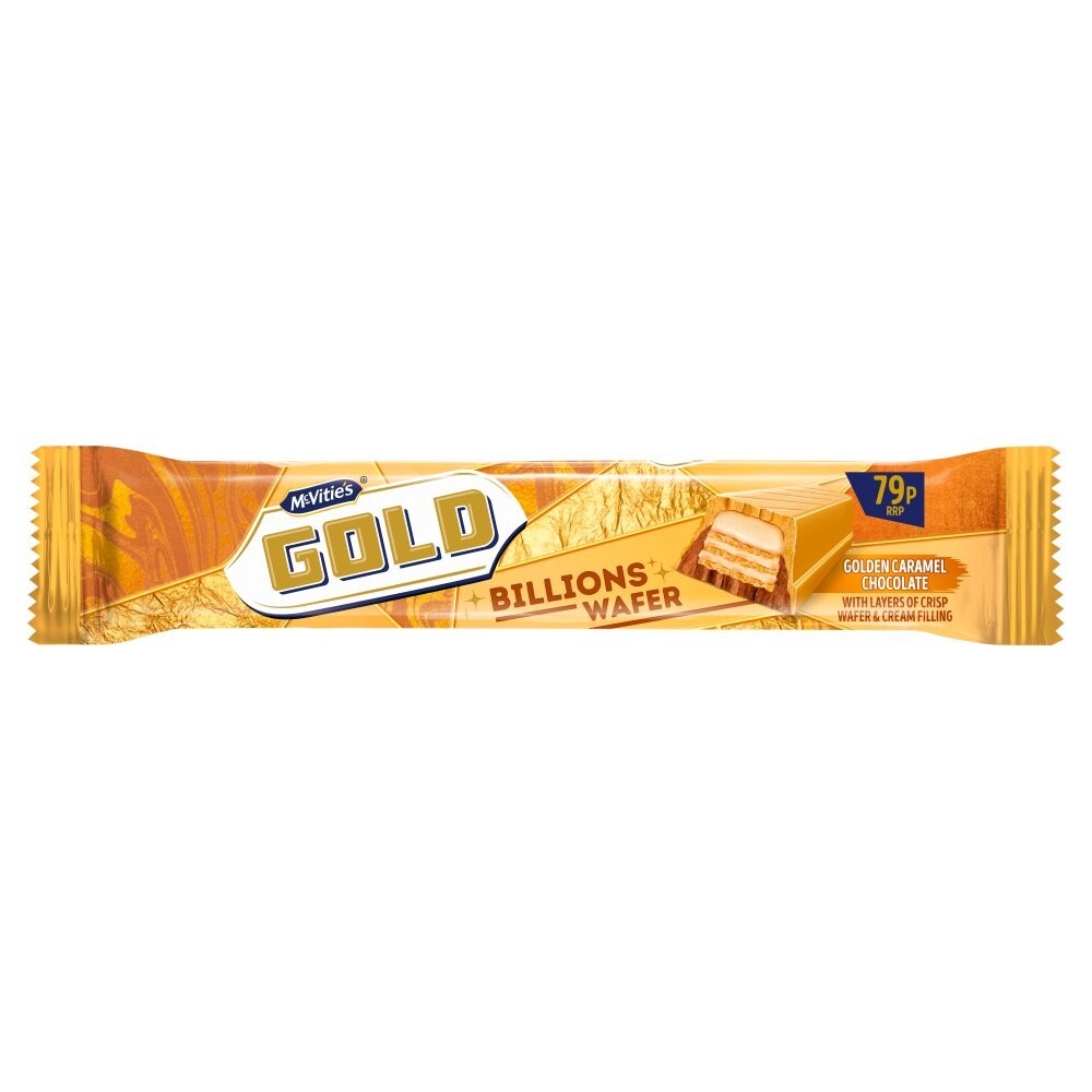 Mcvities Gold  Wafer Golden Caramel Chocolate 24 Bars 79p 24 x 39g Full Box0