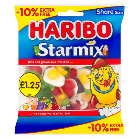 HARIBO Starmix Fruit & Cola Flavour Jelly & Foam Sweets Sharing Bag 154g × 120