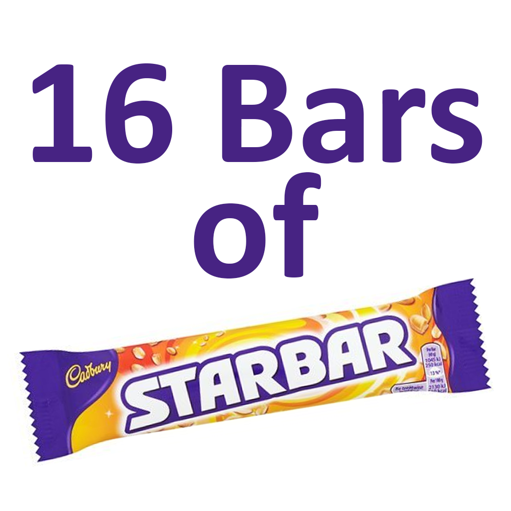 16 Bars of Cadbury Starbar Chocolate 49g  Bars0