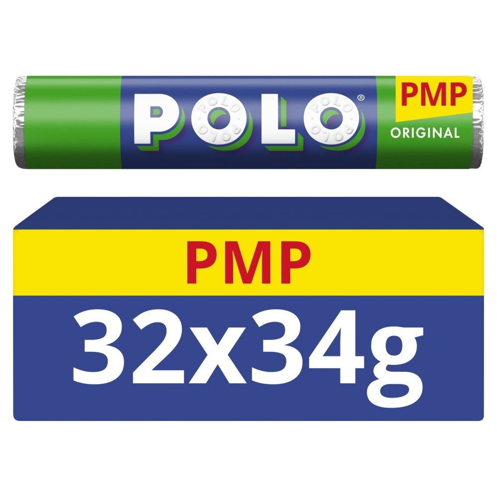 POLO ORIGINAL MINTS.BOX OF 32×34g.  ONLY £18.990