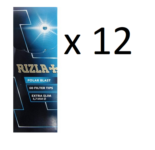 Rizla Polar Blast Extra Slim Filter Tips - Half Box of 12 Packs0