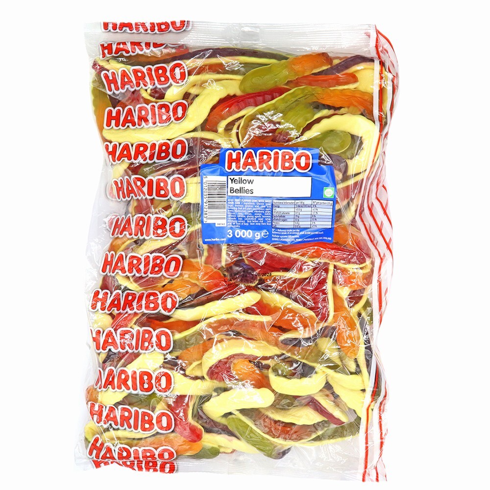 Haribo Yellow Bellies Gummy Sweets – 3kg Bulk Bag – Pick & Mix Party Treats0