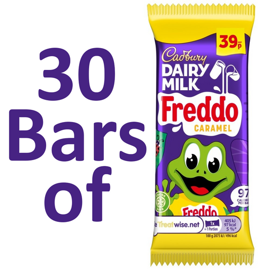 30 Bars of Cadbury Dairy Milk Freddo Caramel 19.5g British Chocolate Treats0