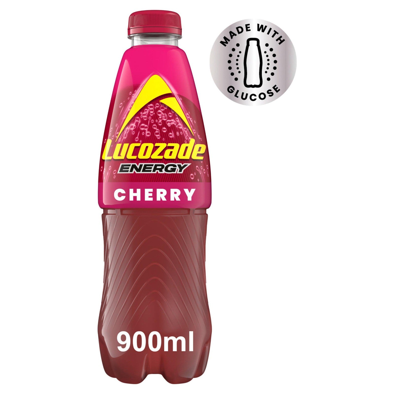12 X 900ml Bottles of Lucozade Energy Drink Cherry Flavour1