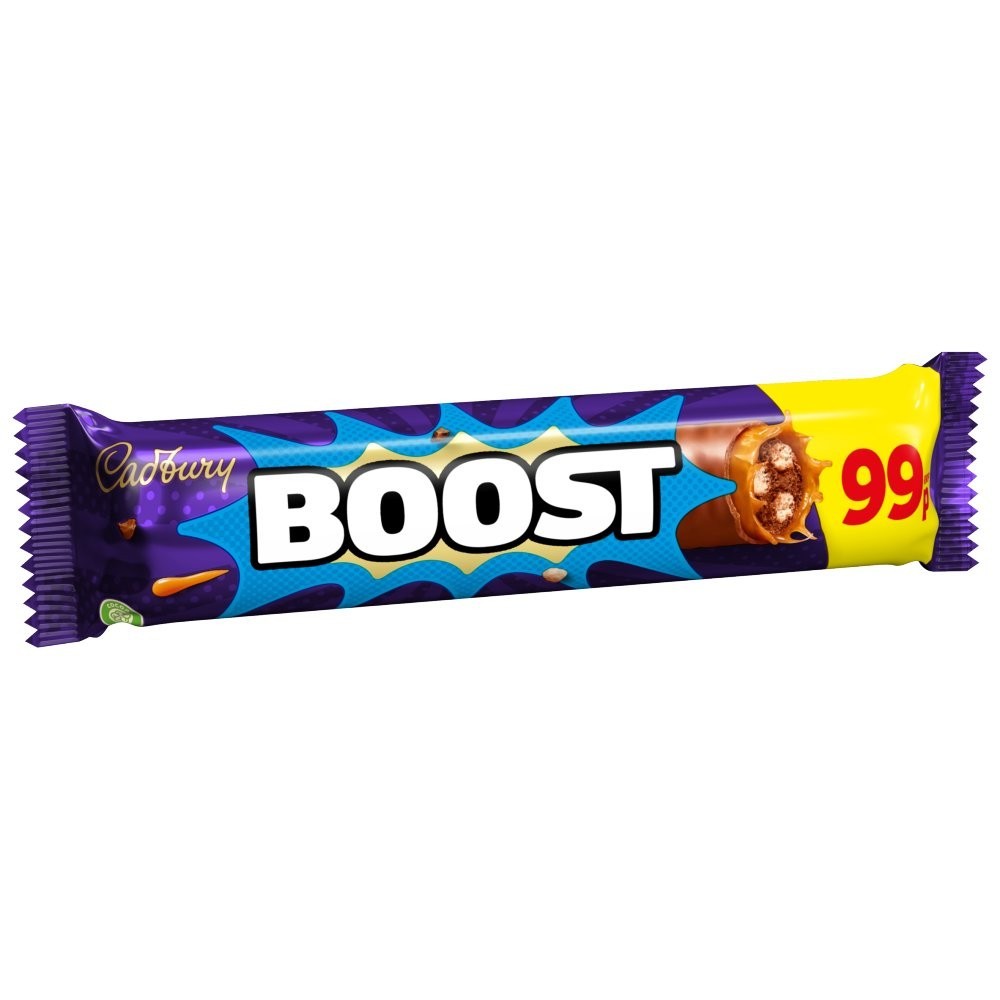 Full Box of 48 Bars Cadburys Boost 46.5g Chocolate Free P&P1