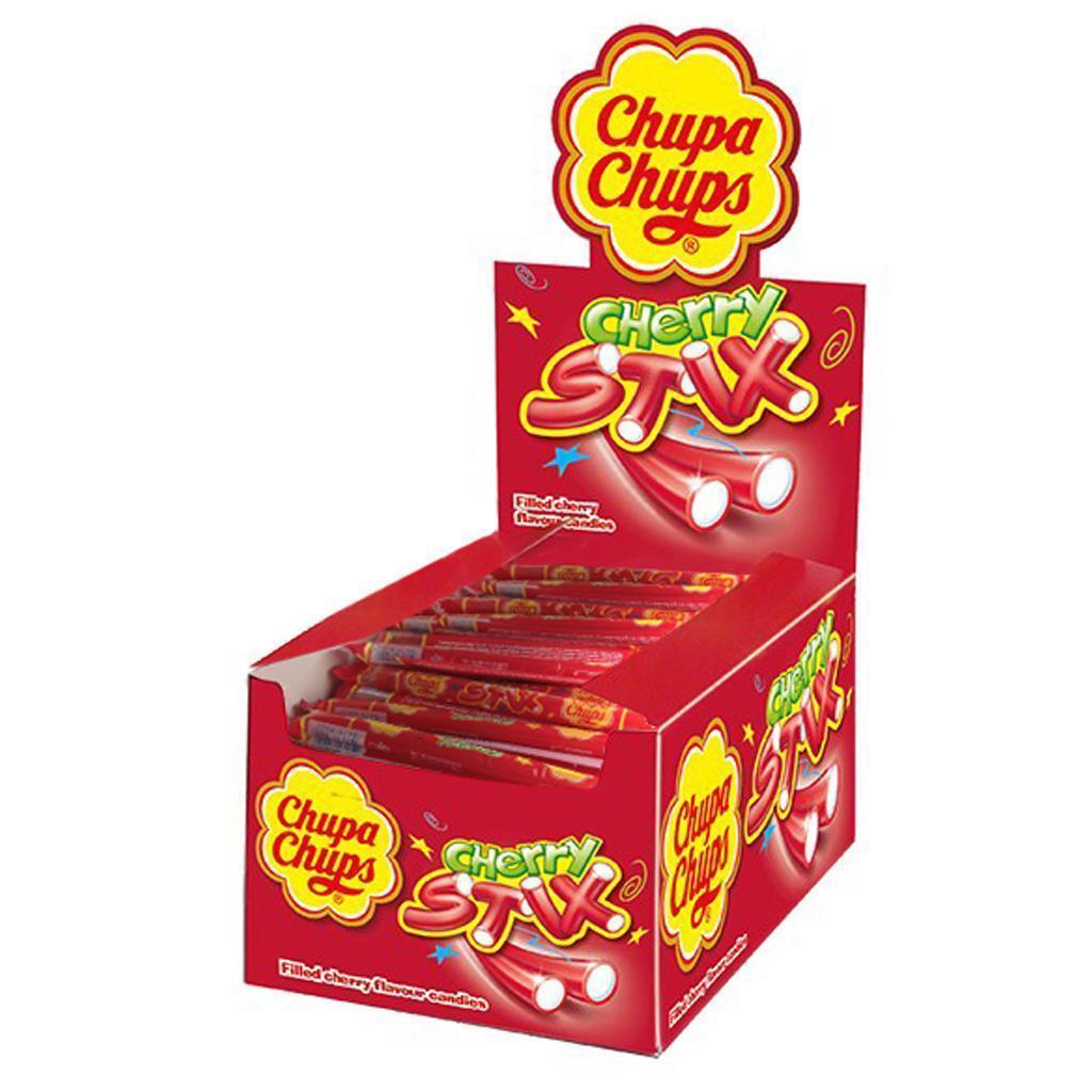Cherry Stix Chupa Chups 150 x 10g  Fruit Flavoured Stick Sweet Candy £19.990