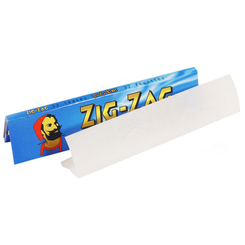 Full Box of 50 Booklets Zig Zag Blue Slim King Size Cigarette Rolling Paper1