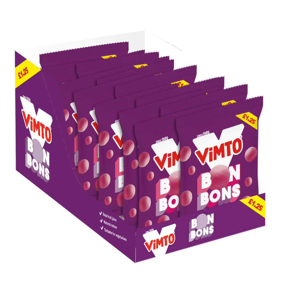 Full Box of 12 x 120g Bags Vimto Bons Bons0