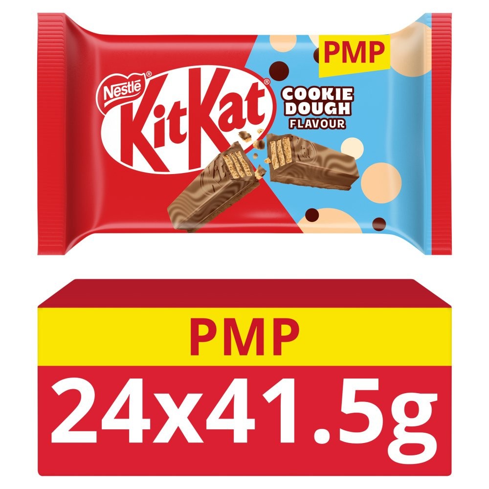 NEW Full Box 24 x KitKat Cookie Dough 4 Finger Chocolate Bars 41.5g0