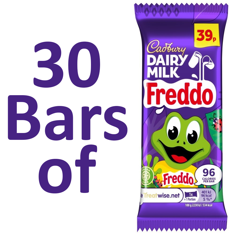 30 x 18g Bars Cadburys Dairy Milk Freddo  - Perfect for Party Bags0