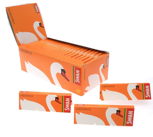 Full Box of 50 Swan Liquorice Flavour Rolling Cigarette Papers Free P&P £17.550