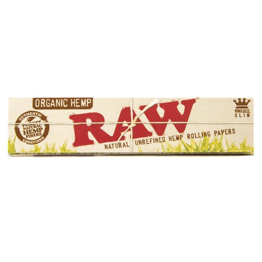 RAW ORGANIC Hemp King Size Slim Rolling Paper Full Case Of 50 Free Delivery1