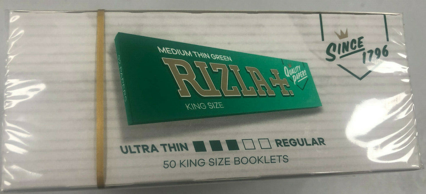 Rizla King Size Green Box Full Case of 50 Booklets Free Delivery Only £35.991