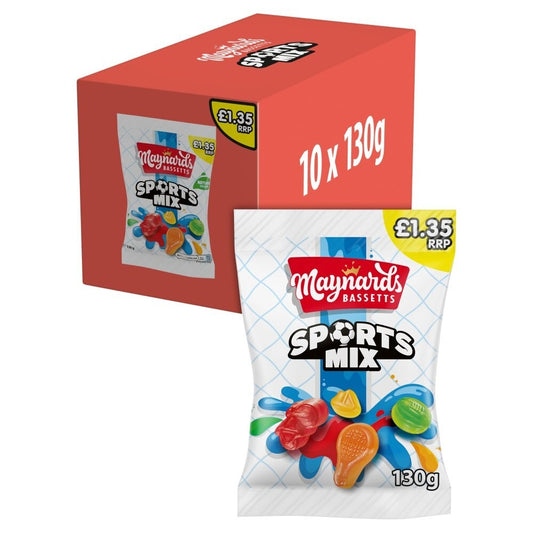 MAYNARDS SPORTS MIX  Bag 130g x 10 Pack Full Case  £13.490