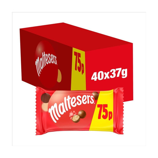 Maltesers Standard Bag, 37 g - Pack of 40 Chocolate Price Marked 75p Bags0