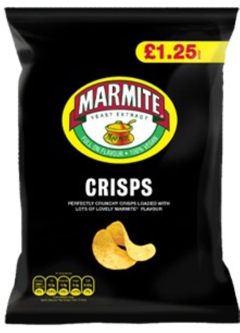 18 x Golden Wonder Marmite Crisps 65g – Full Box – Bold Yeasty Flavour Snack1