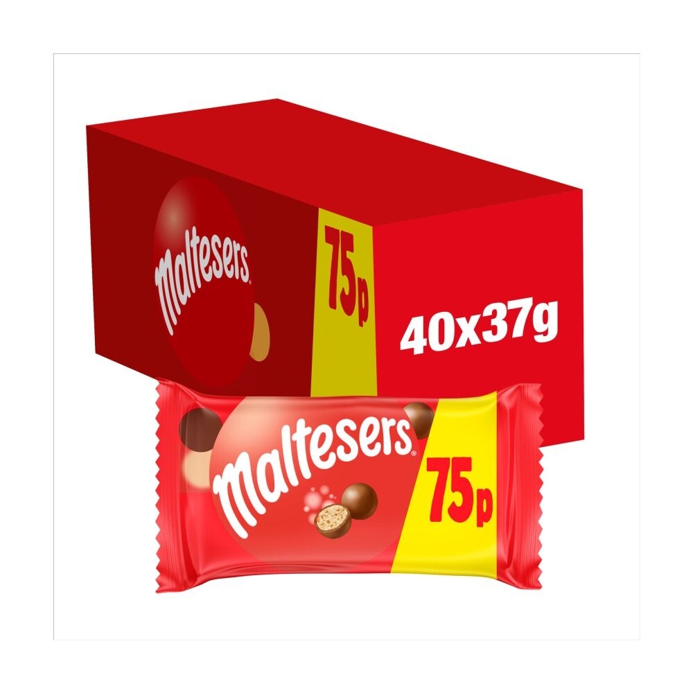 Maltesers Standard Bag, 37 g - Pack of 40 Chocolate Price Marked 75p Bags2