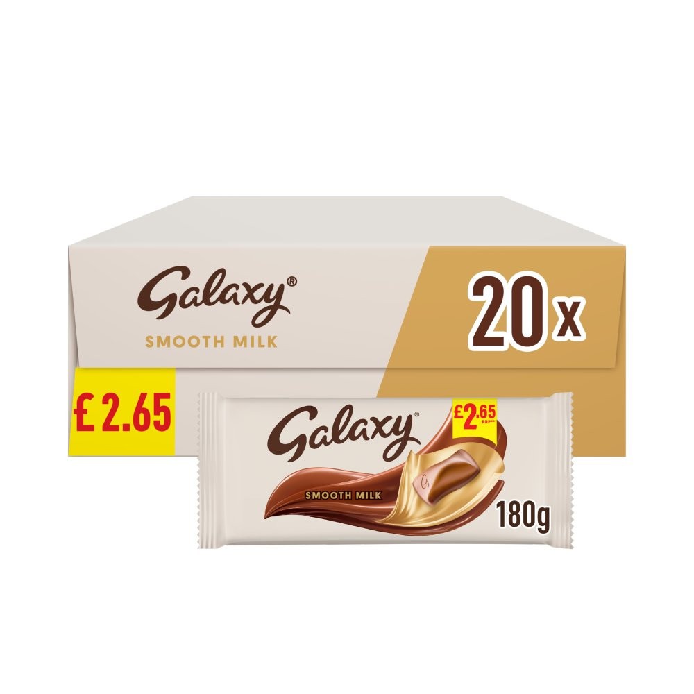 20 Bars x 180g Bar Galaxy Creamy Smooth Milk Chocolate Share Bars0