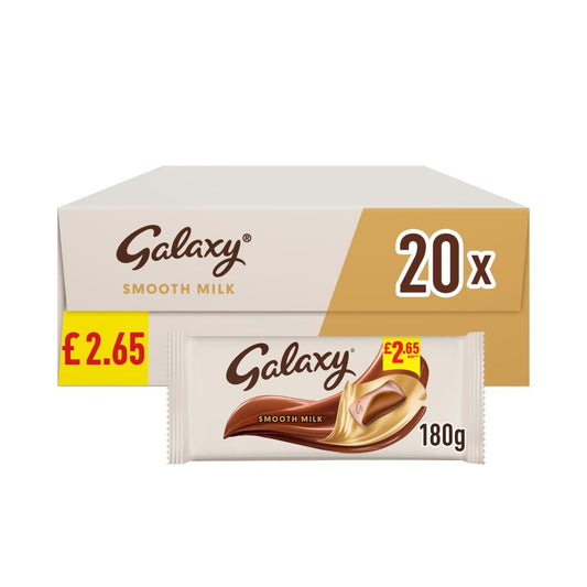 20 Bars x 180g Bar Galaxy Creamy Smooth Milk Chocolate Share Bars0