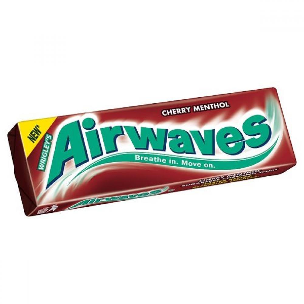 Full Box of 30 Wrigley's Chewing Gum Airwaves Sugar Free Cherry Menthol Free P&P1