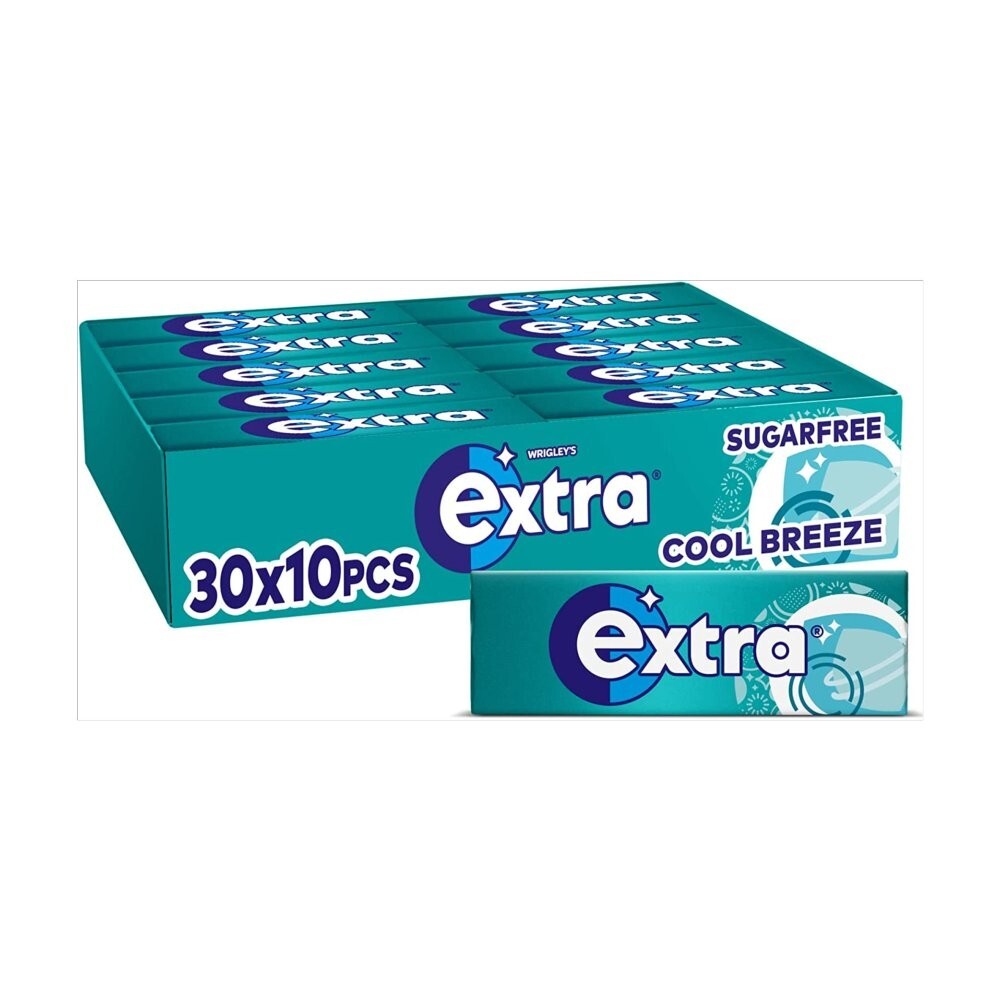30 Packets Wrigleys Extra Chewing Gum Cool Breeze Sugar Free £18.99 FREE POSTAGE0
