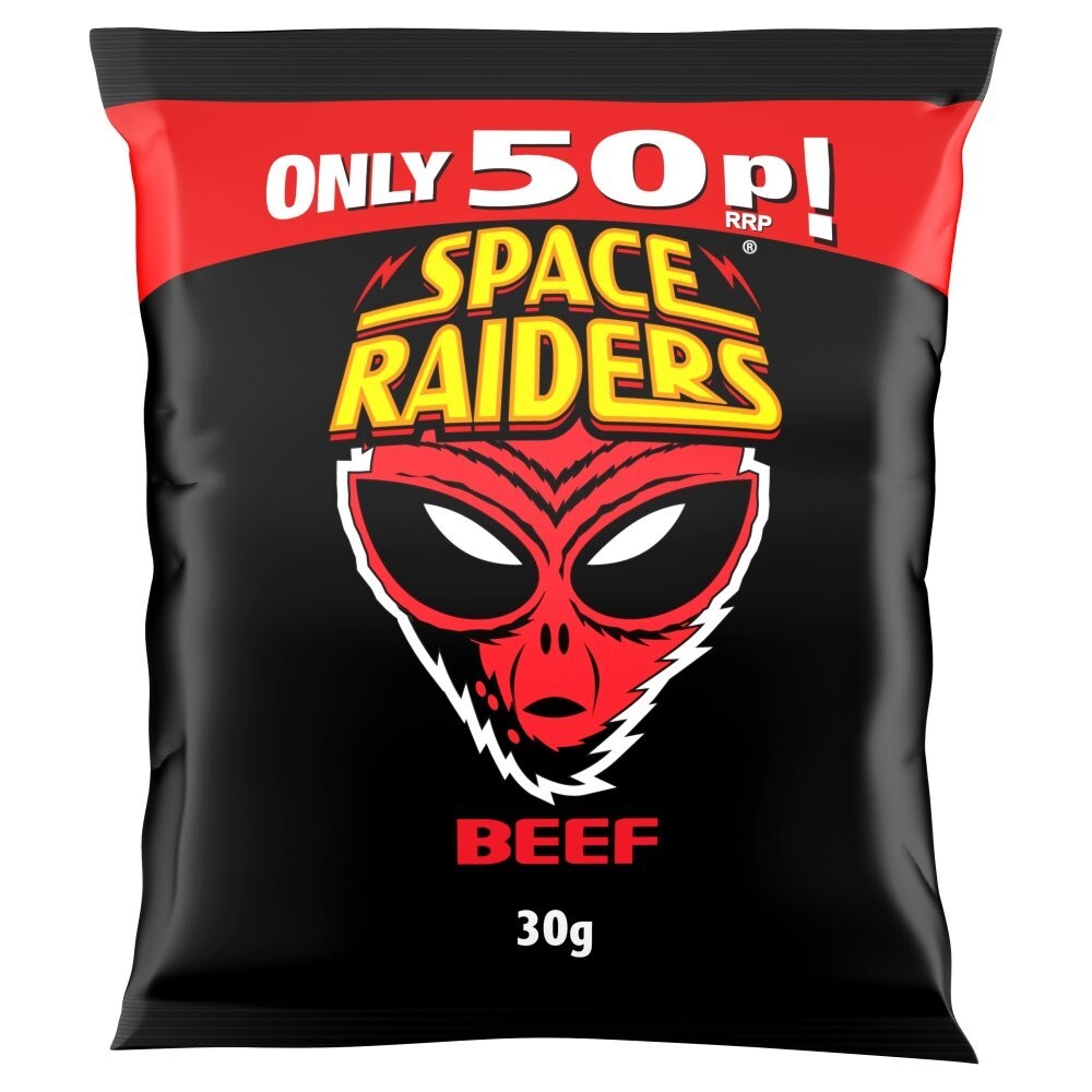 Space Raiders 30g Box of 36 Packs BEEF FLAVOR  £16.99 B/Before 7th March  20260