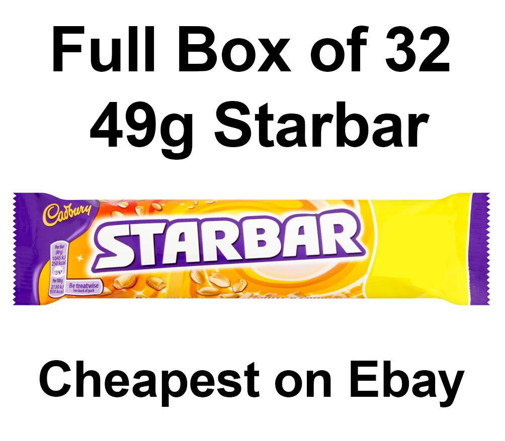 Full Box of 32 Cadbury Starbar Chocolate 49g  Bars1