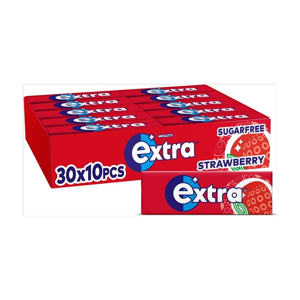 30 Packs Wrigleys Extra Strawberry Sugar Free Chewing Gum  FREE POSTAGE £18.990