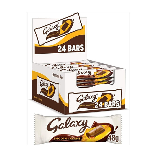 24 x Galaxy Smooth Caramel Chocolate Bar 48g Bars0