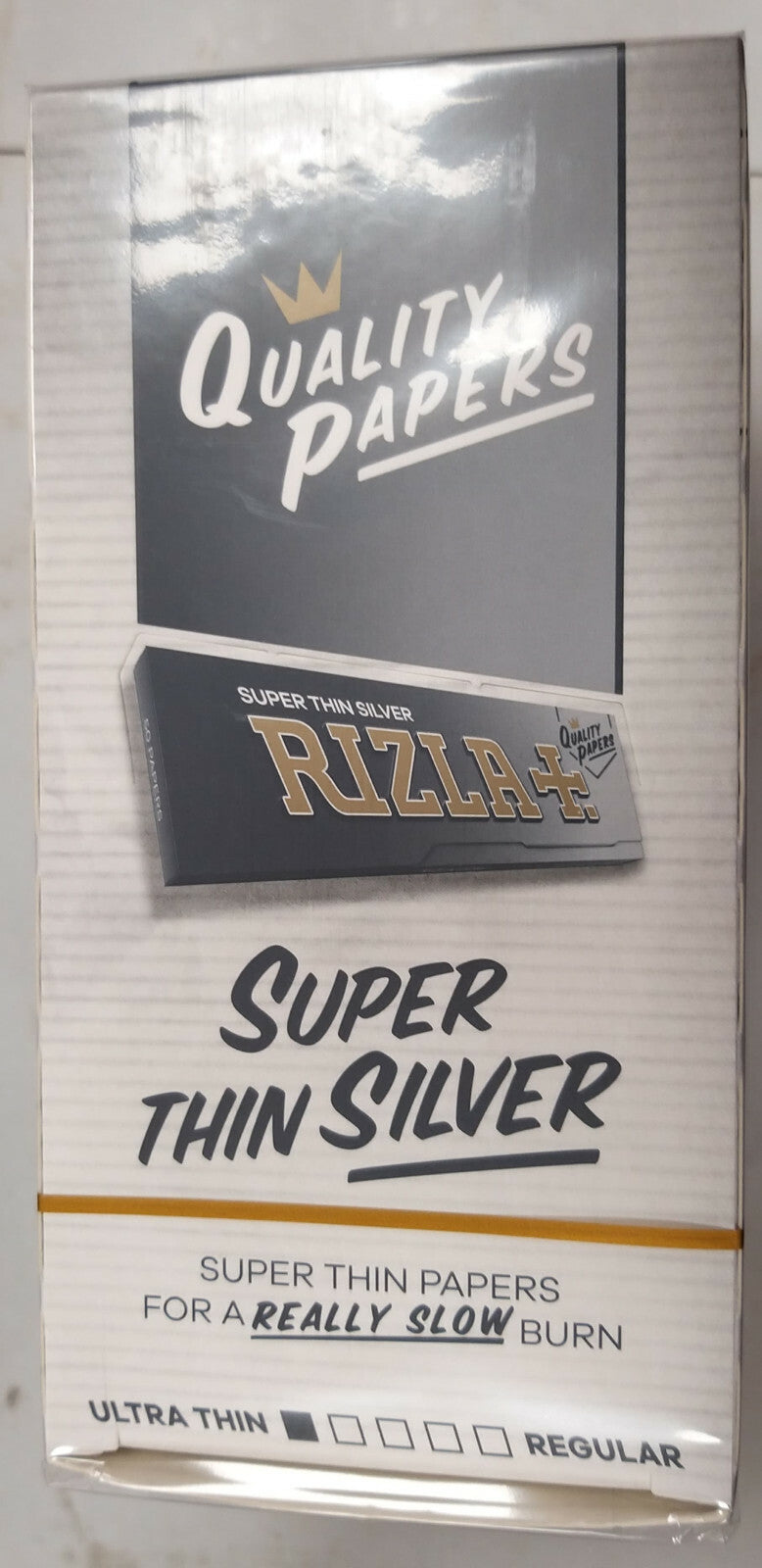 Full Box of 100 Booklets Rizla Silver Rolling Standard Cigarette Papers Free P&P1