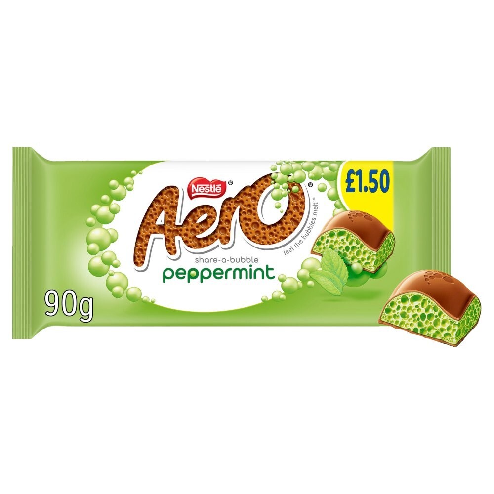 Aero Mint Chocolate Bars 90g x15 Full Box Nestle Sharing Treat1