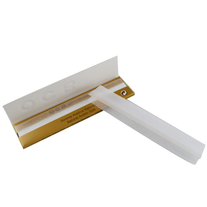 Full Box of 50 OCB Gold King Size Slim Cigarette Smoking Thin Rolling Papers 1